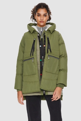 092 O-Lab Thickened Puffer Down Jacket with Detachable Vest Asymmetric Hemline Airflow Ventilation System