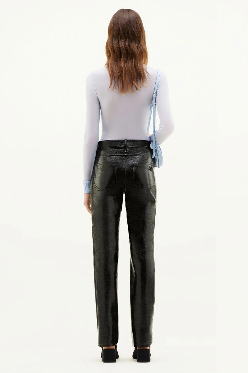 5-Pocket Vinyl Pants Flared bottom