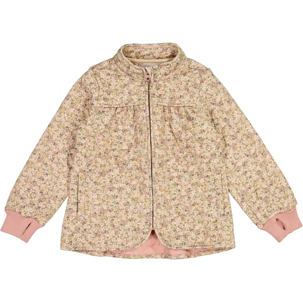 Microfiber Blend Thermo Jacket Thilde - eggshell flowers