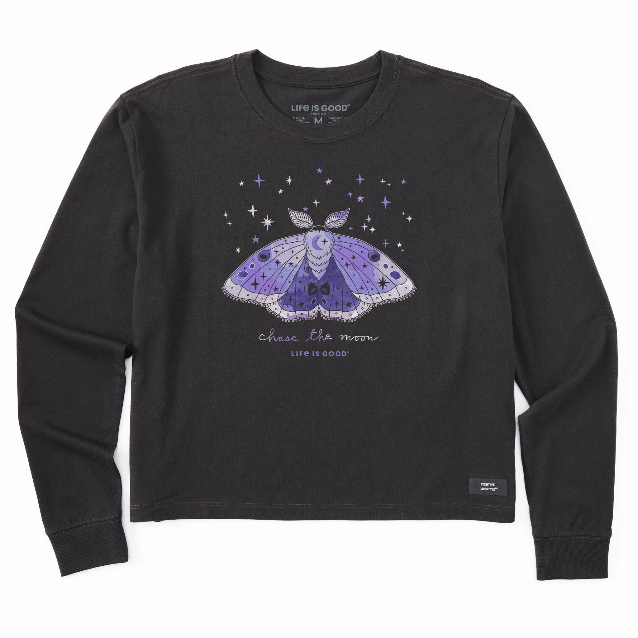 Women's Chase the Moon Long Sleeve Crusher Boxy Tee UV Protection Fabric