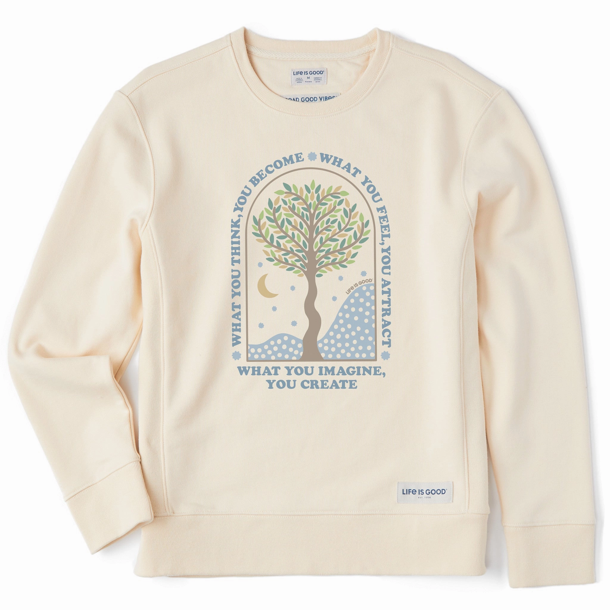 Women's What you Imagine, You Create Tree Simply True Crew Chill Comfort Wear