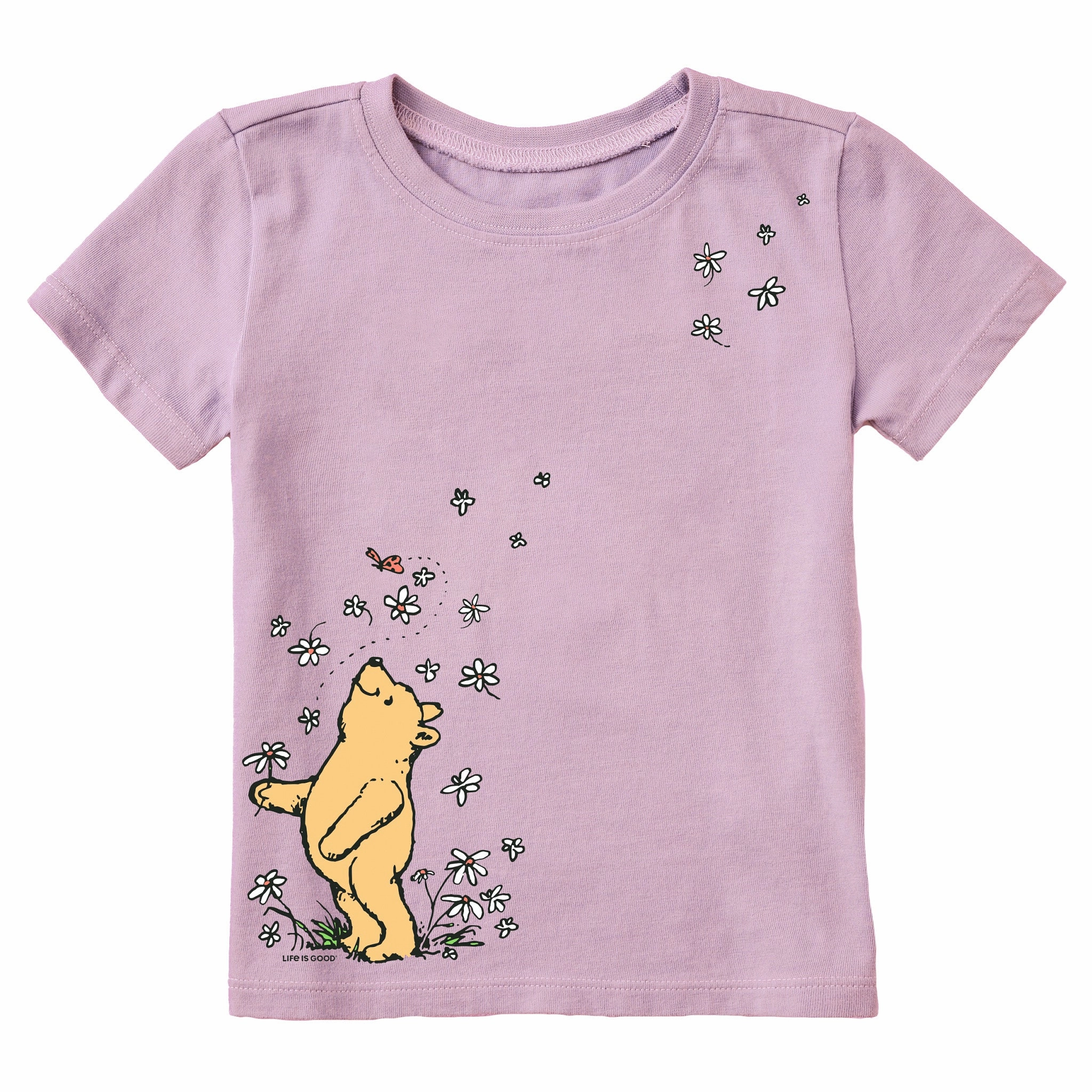 Stylish Look City Fashion Look Toddler Winnie Flowers Short Sleeve Crusher Tee