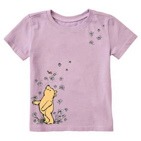LightweightBlend Printed uniqueness Toddler Winnie Flowers Short Sleeve Crusher Tee