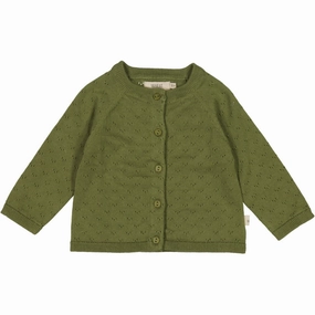 Knit Cardigan Maja - winter moss LowImpact Dye Process Street Style