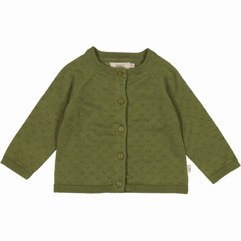 Knit Cardigan Maja - winter moss LowImpact Dye Process Street Style