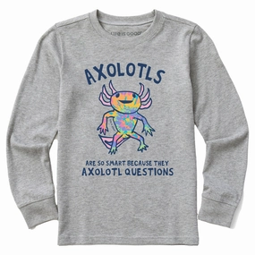 Adjustable Fit Fresh Outfit Kids Tie Dye Axolotl Questions Long Sleeve Crusher Tee