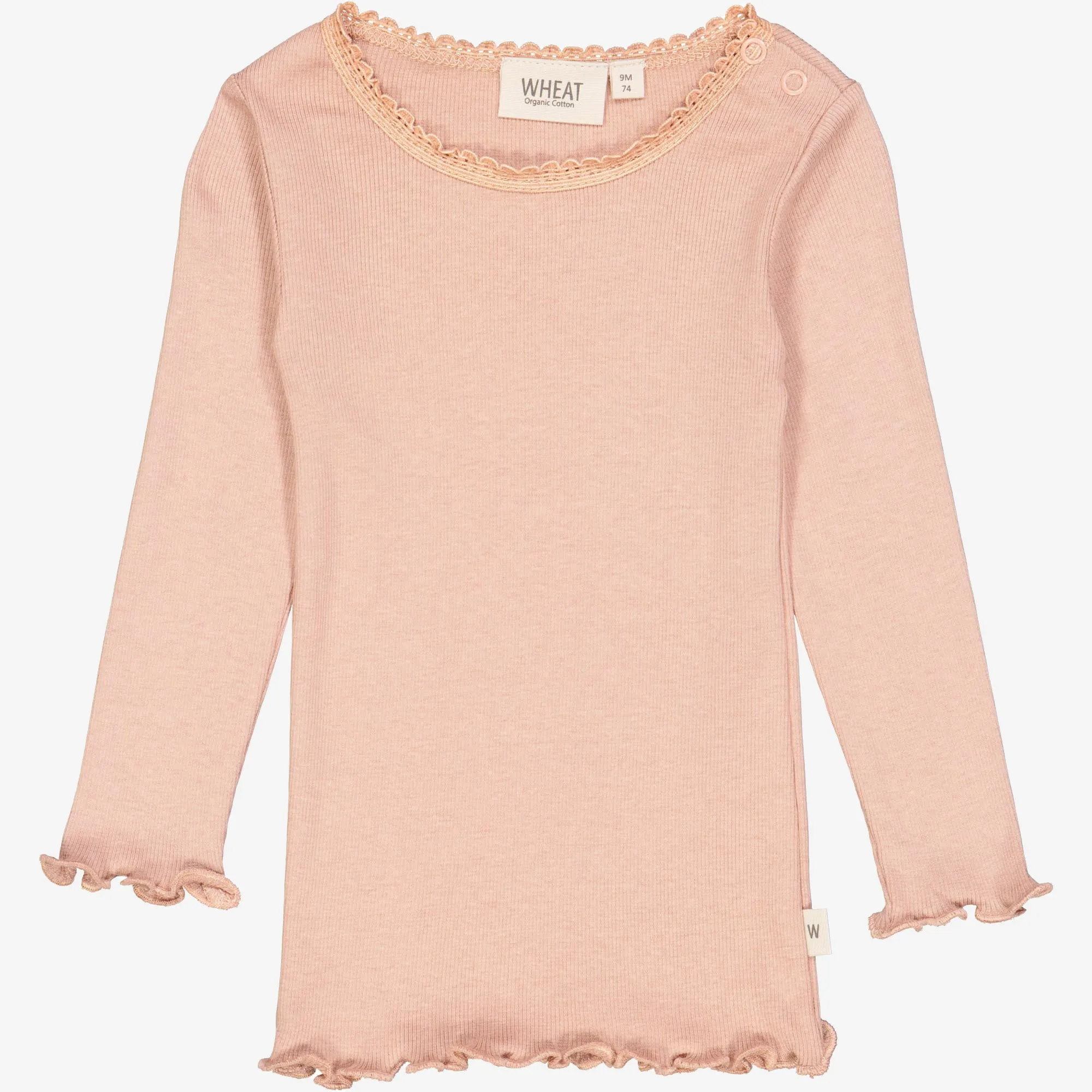 Rib T-Shirt Lace LS | Baby - rose dawn Autumn Wear