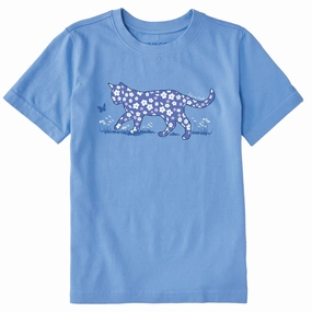 Kids Patterna Daisy Cat Short Sleeve Crusher Tee soft look Chilly Day Essentials