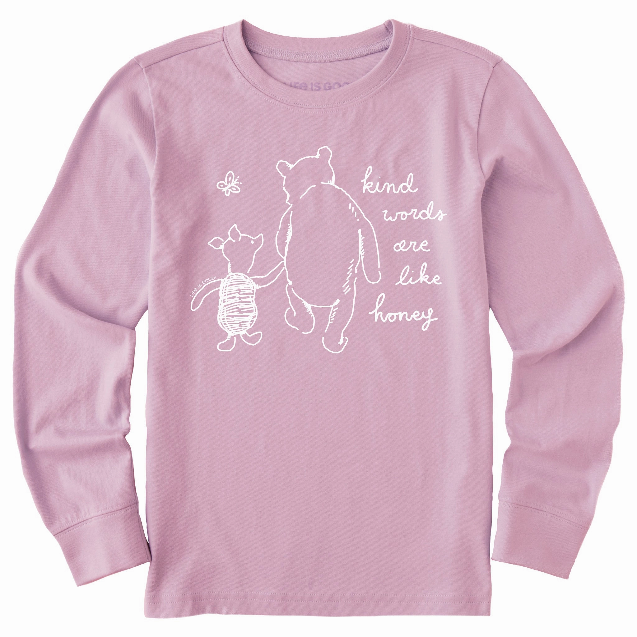 soft look Active Trend Kids Winnie & P Kind Words Long Sleeve Crusher Tee