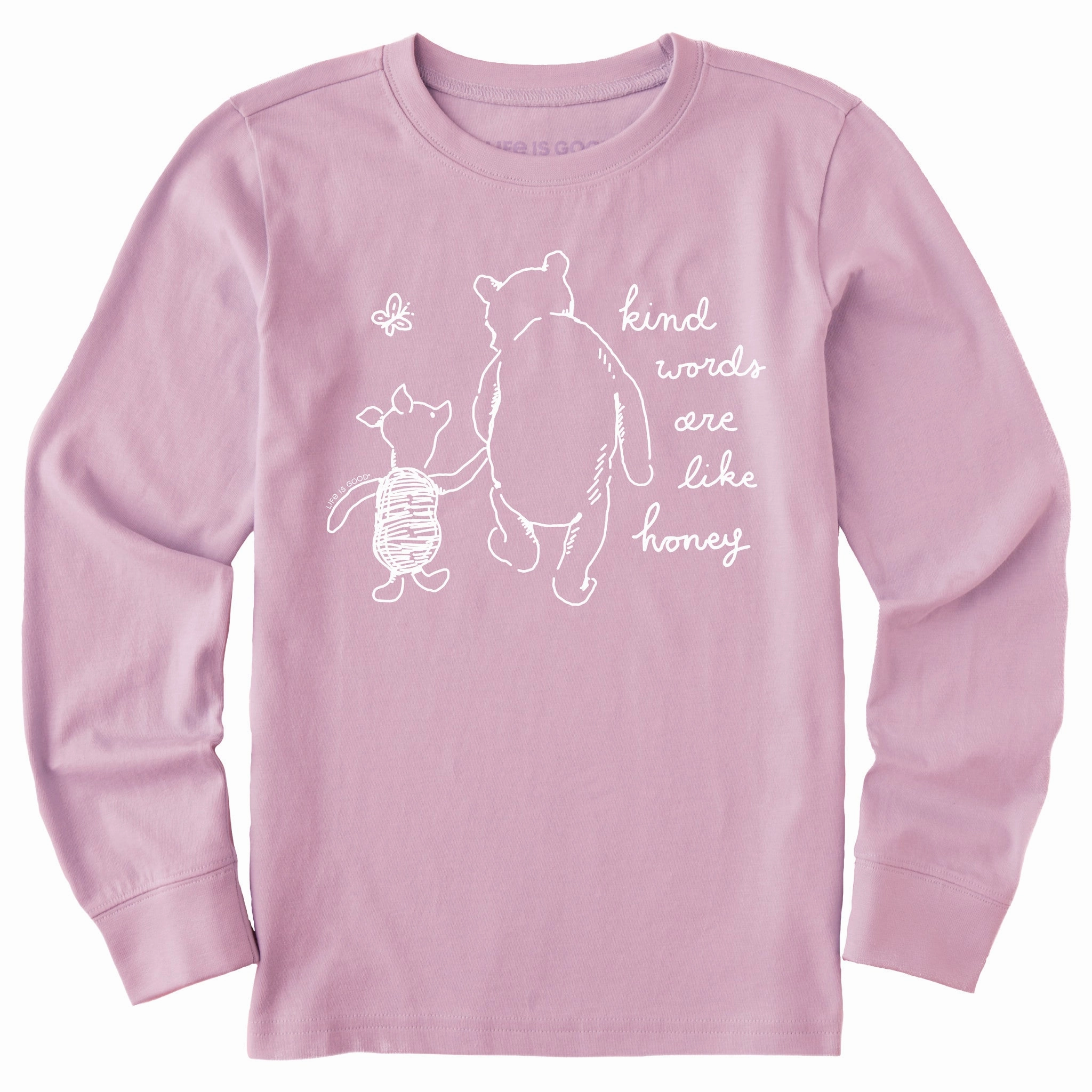 Smart Casual Kids Winnie & P Kind Words Long Sleeve Crusher Tee