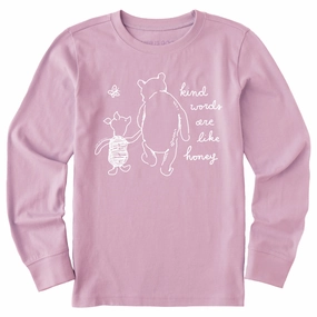 soft look Active Trend Kids Winnie & P Kind Words Long Sleeve Crusher Tee