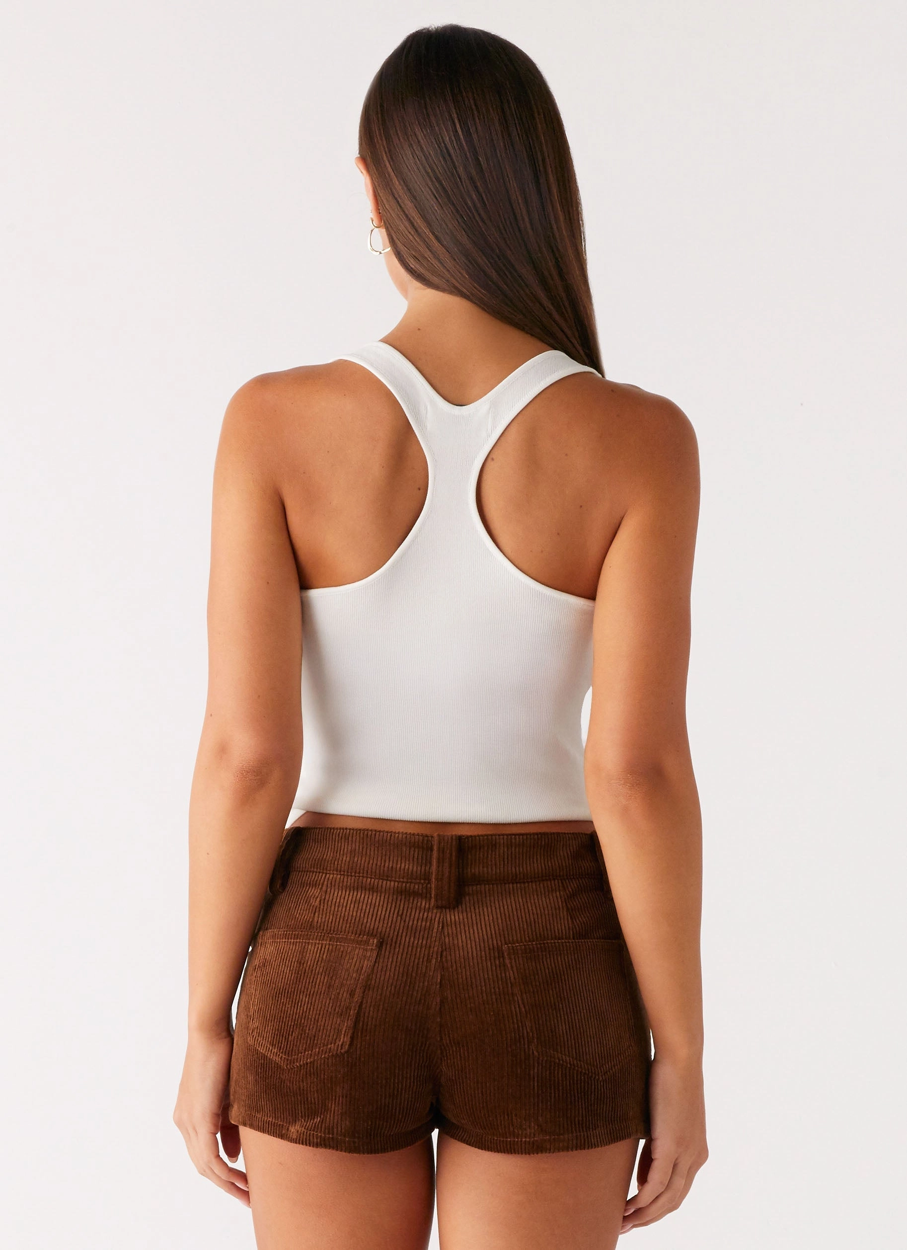 garden party Tropics Low Rise Cord Mini Skort - Walnut