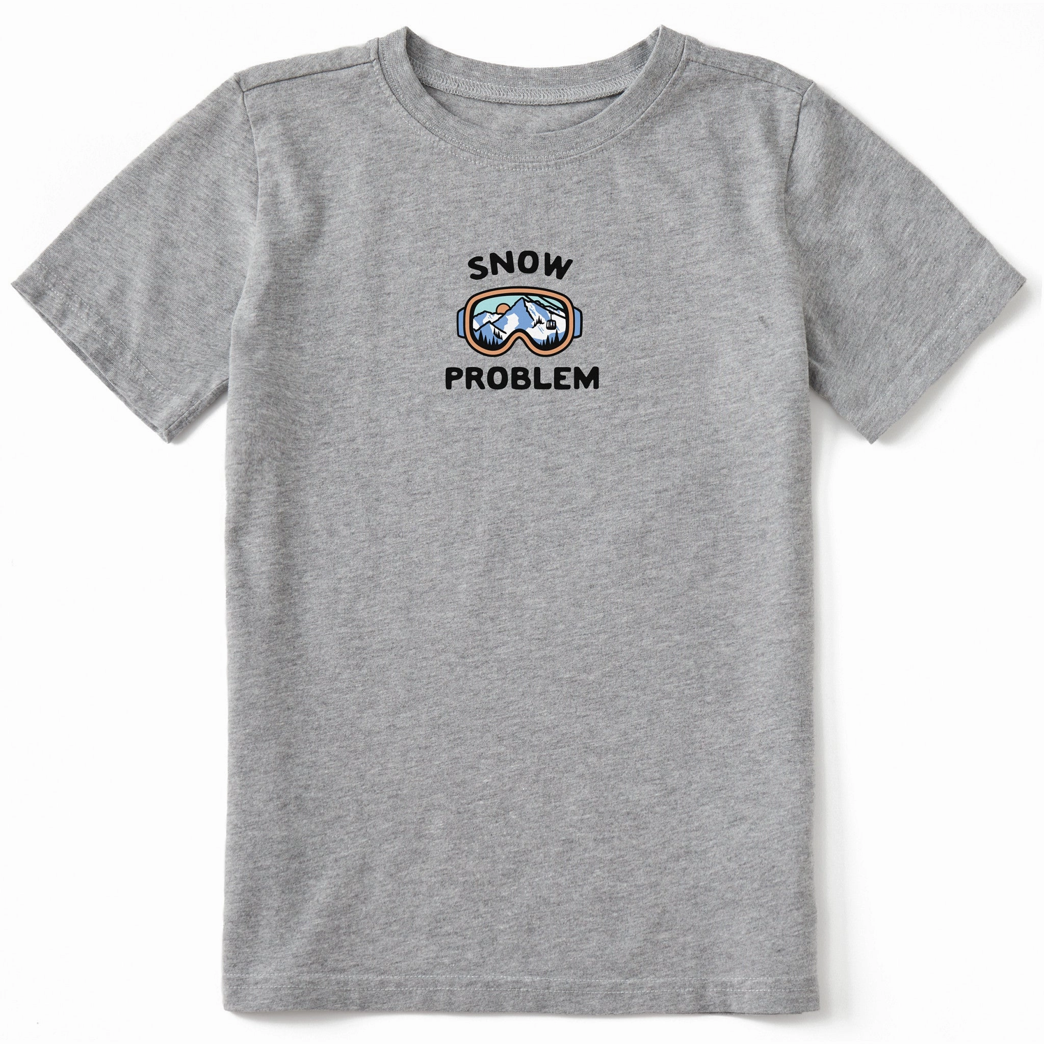 Kids Snow Problem Goggles Short Sleeve Crusher Tee Classic Look Formal Occasion
