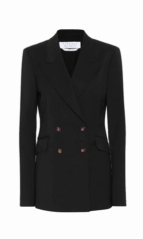 Flex Knit Back Panel Timeless Professional Wear Angela Blazer in Black Sportswear Wool
