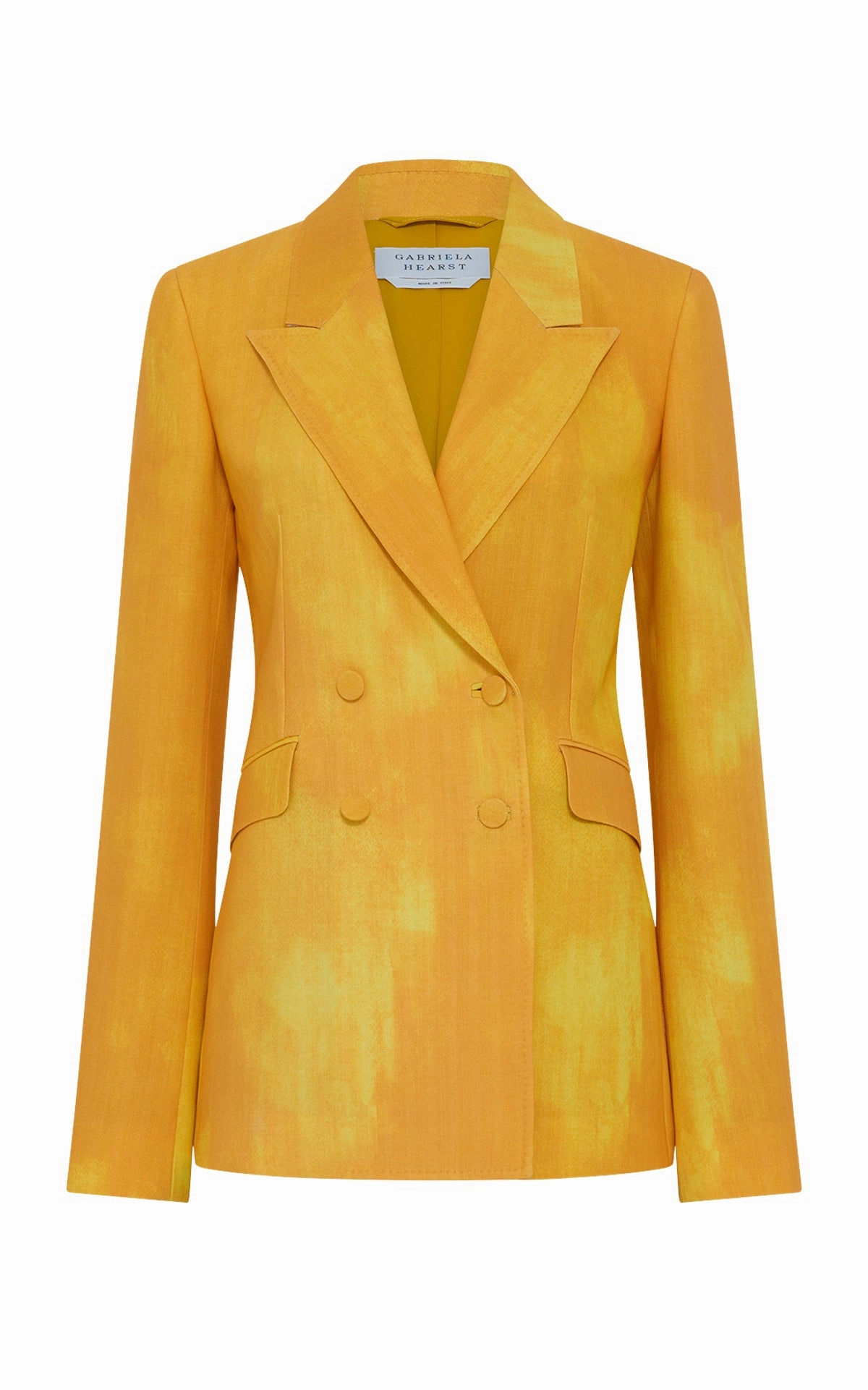 Angela Blazer in Cadmium Yellow Virgin Wool Smart Fit Design Casual Professional
