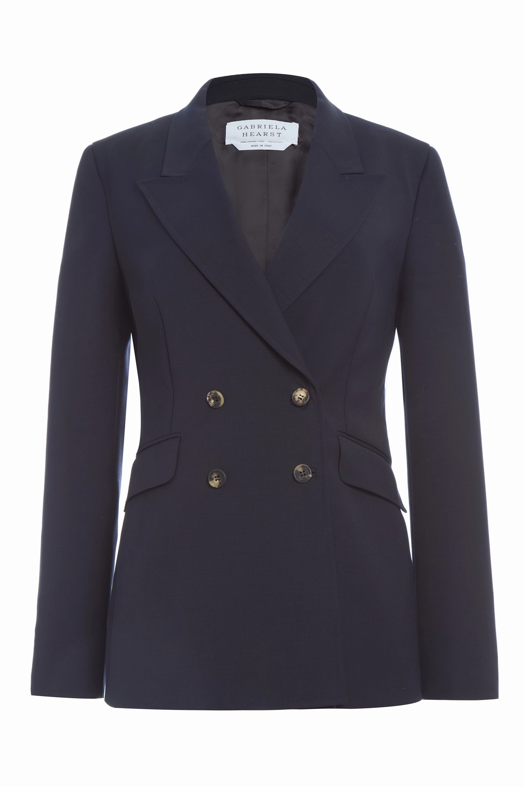 Angela Blazer in Dark Navy Sportswear Wool Cozy Layers Elegant Tailoring