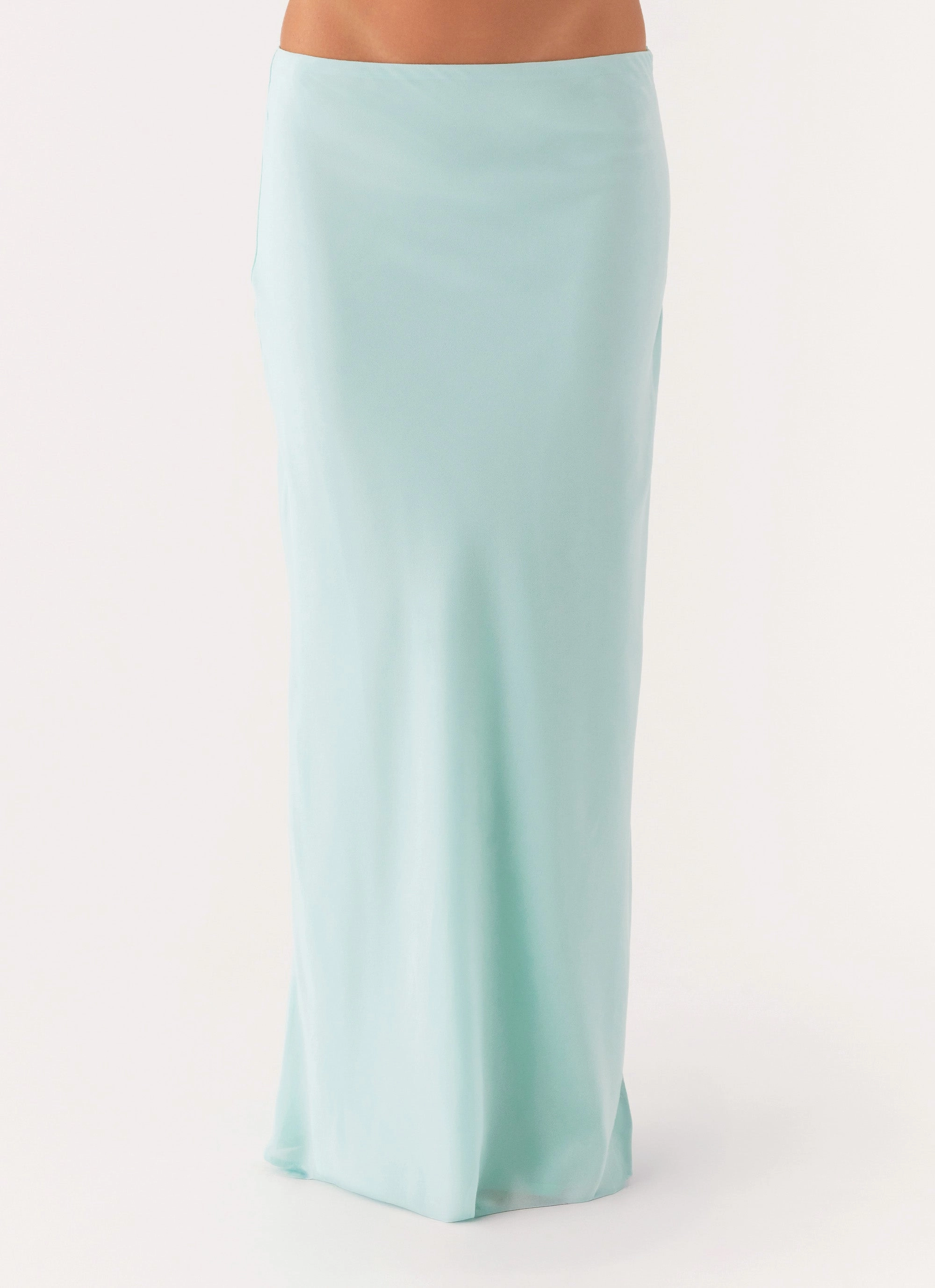 Daily Mood Timeless Touch Another Life Chiffon Maxi Skirt - Pale Blue