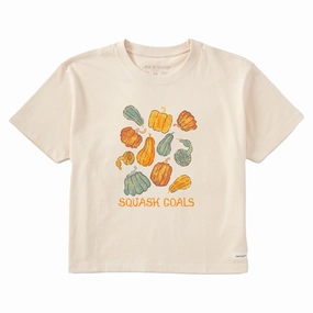 Bold and Comfortable Sleeveless freedom Women's Squash Goals Short Sleeve Crusher Boxy Tee