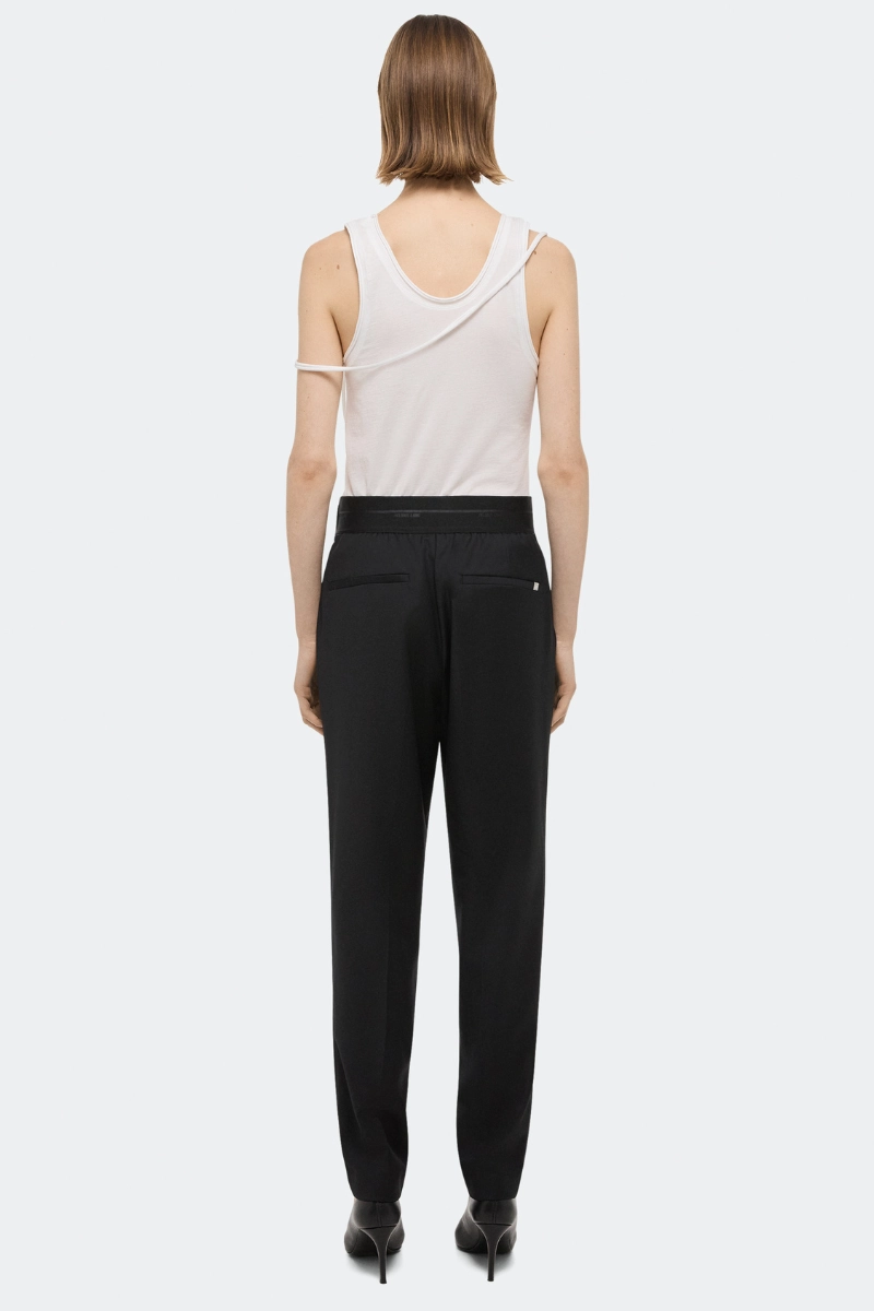Tapered Wool Trousers Temperature Regulating Fabric