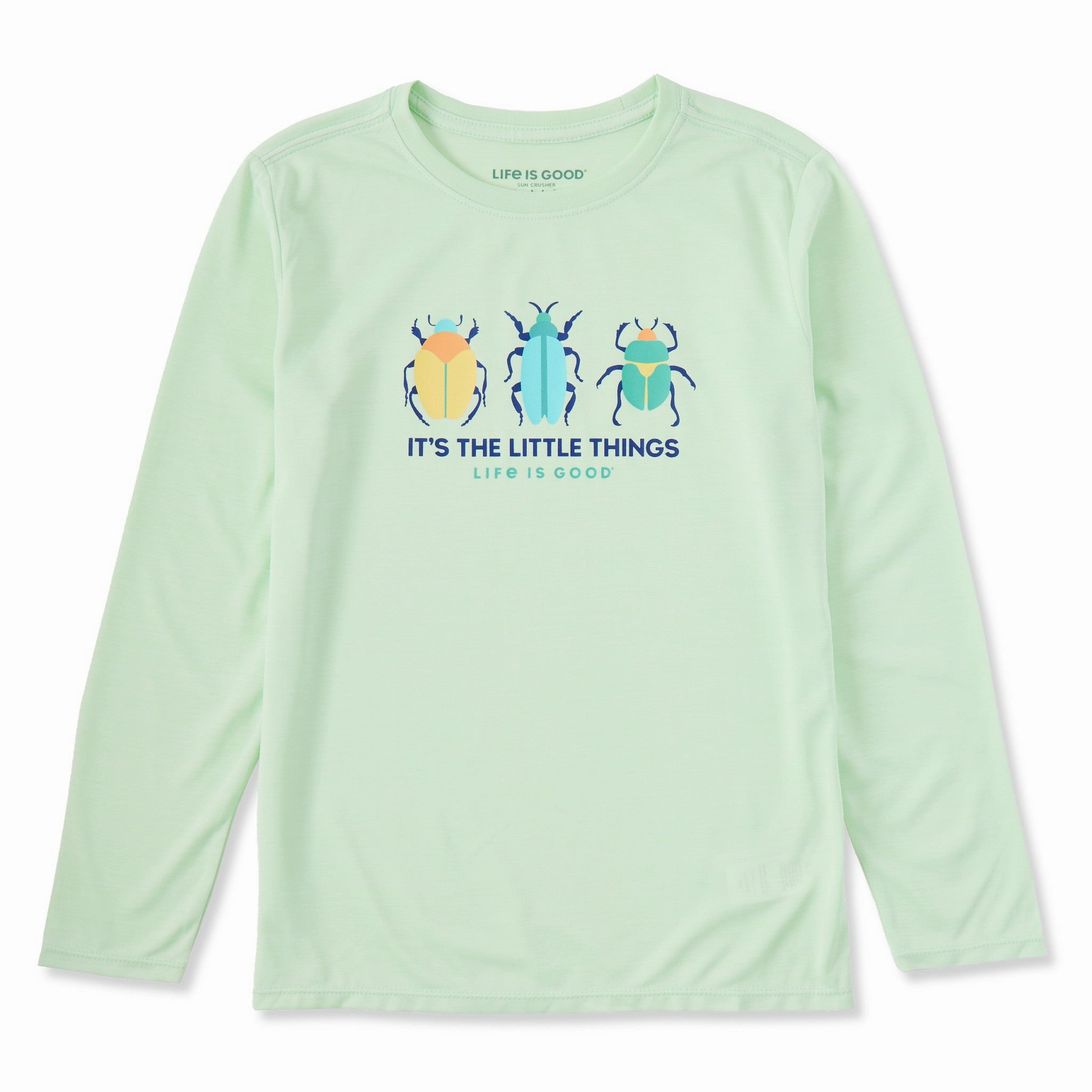 Kids  Long Sleeve Sun Crusher Tee Smooth Flatlock Stitching Non Irritating Collar