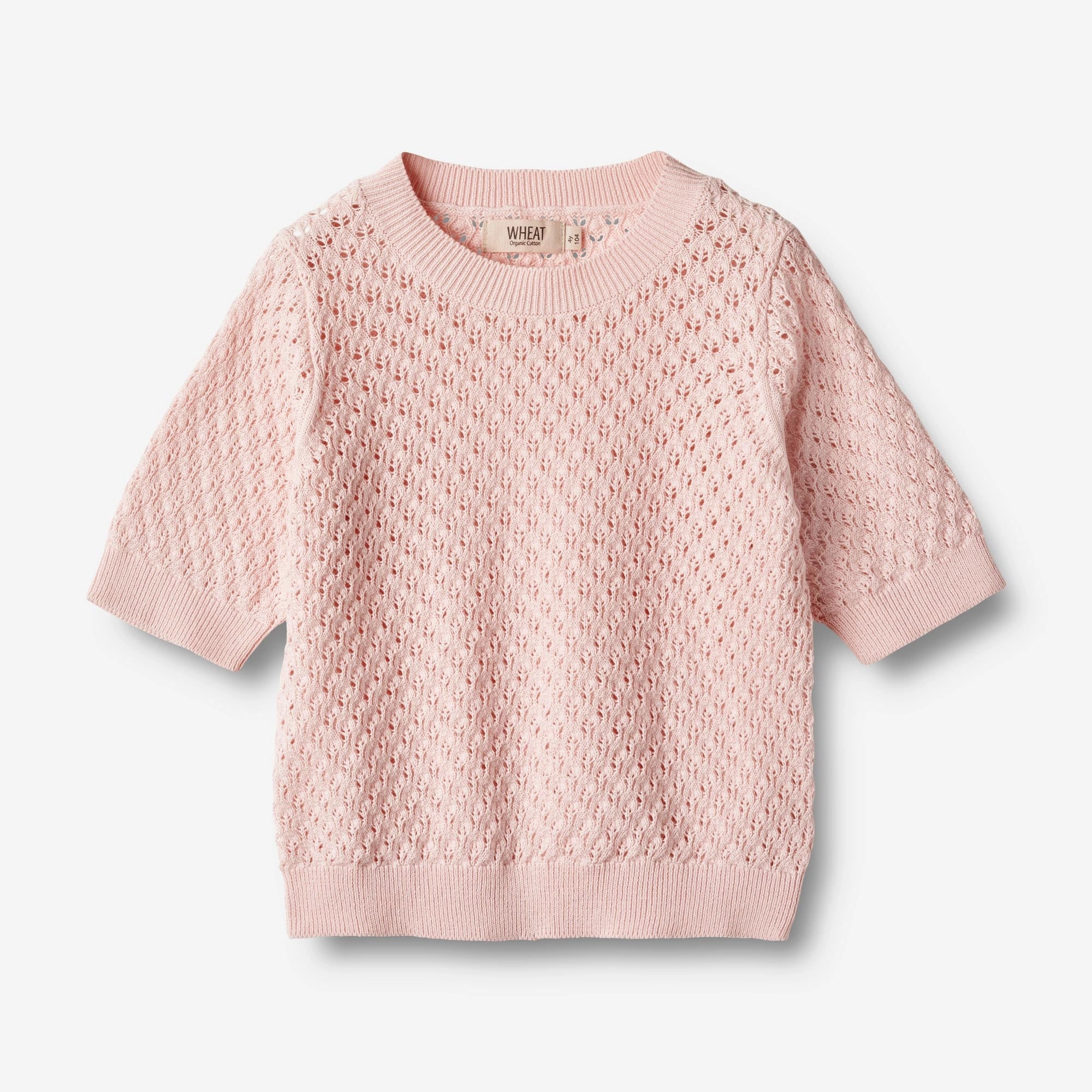 Ribbed Collar Design Cold Weather Knit Top S/S Alva - rose ballet