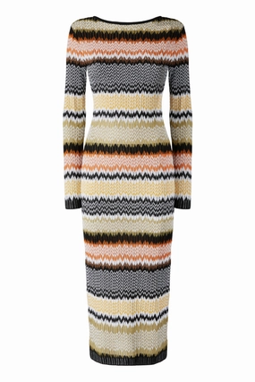Chevron Midi Dress Bold Statement Chic Fit Wear