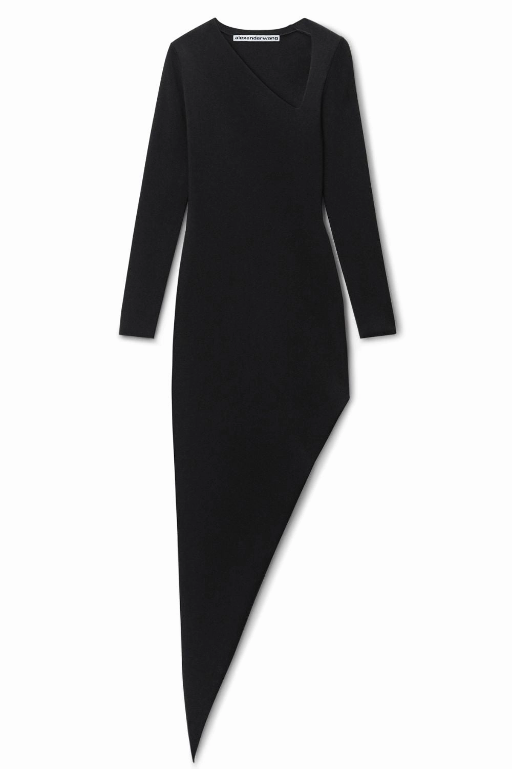 Light Wrap Asymmetric Long-sleeve Dress