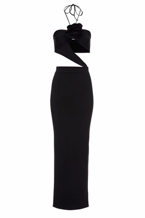 Asymmetrical Cutout Maxi Dress Comfy Look Formal Occasion