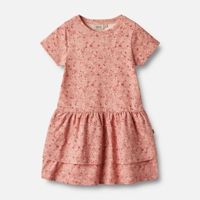 Airy Layer Jersey Dress S/S Johanna - rosette flowers