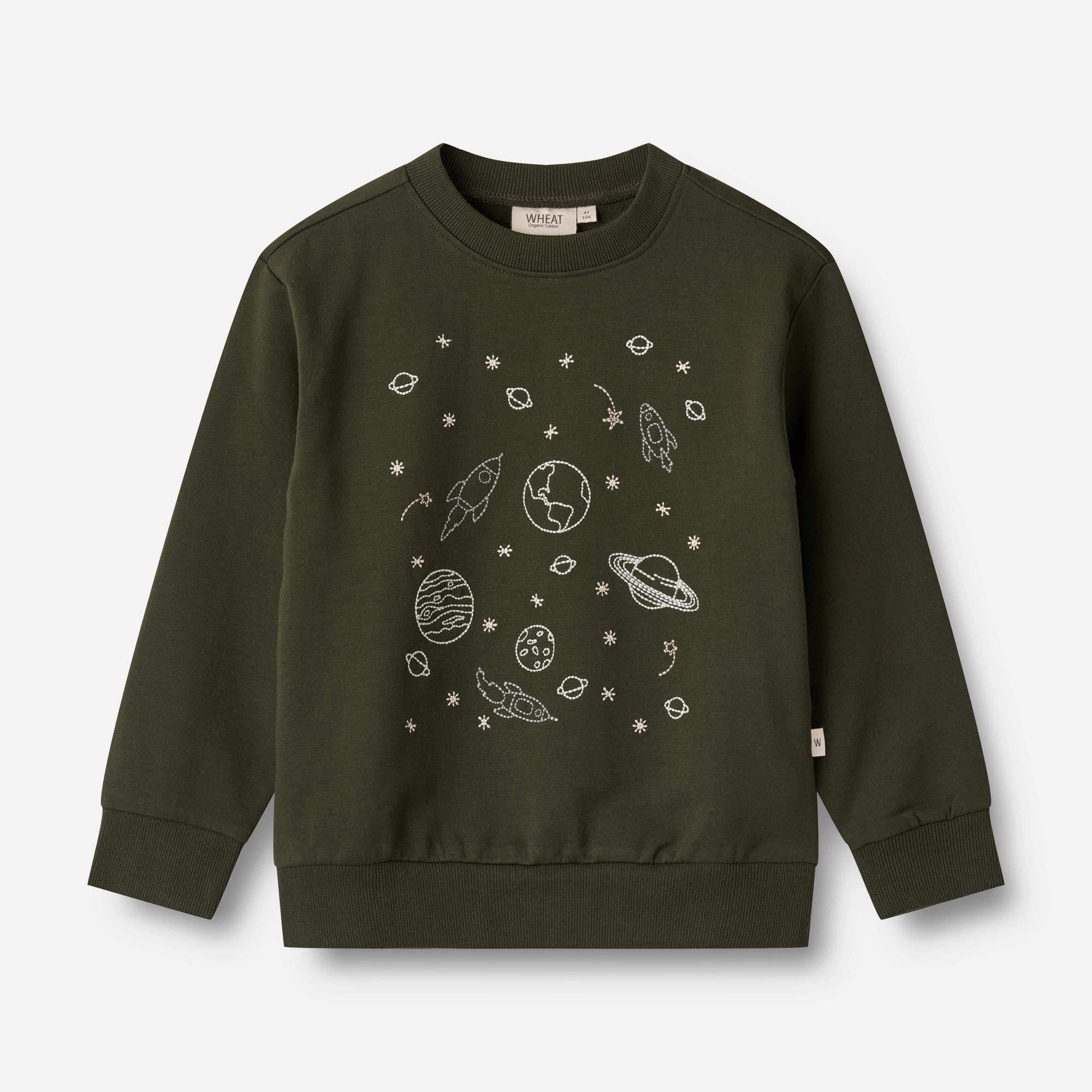 Sweatshirt Space Embroidery - deep forest Urban Trend Layer Up