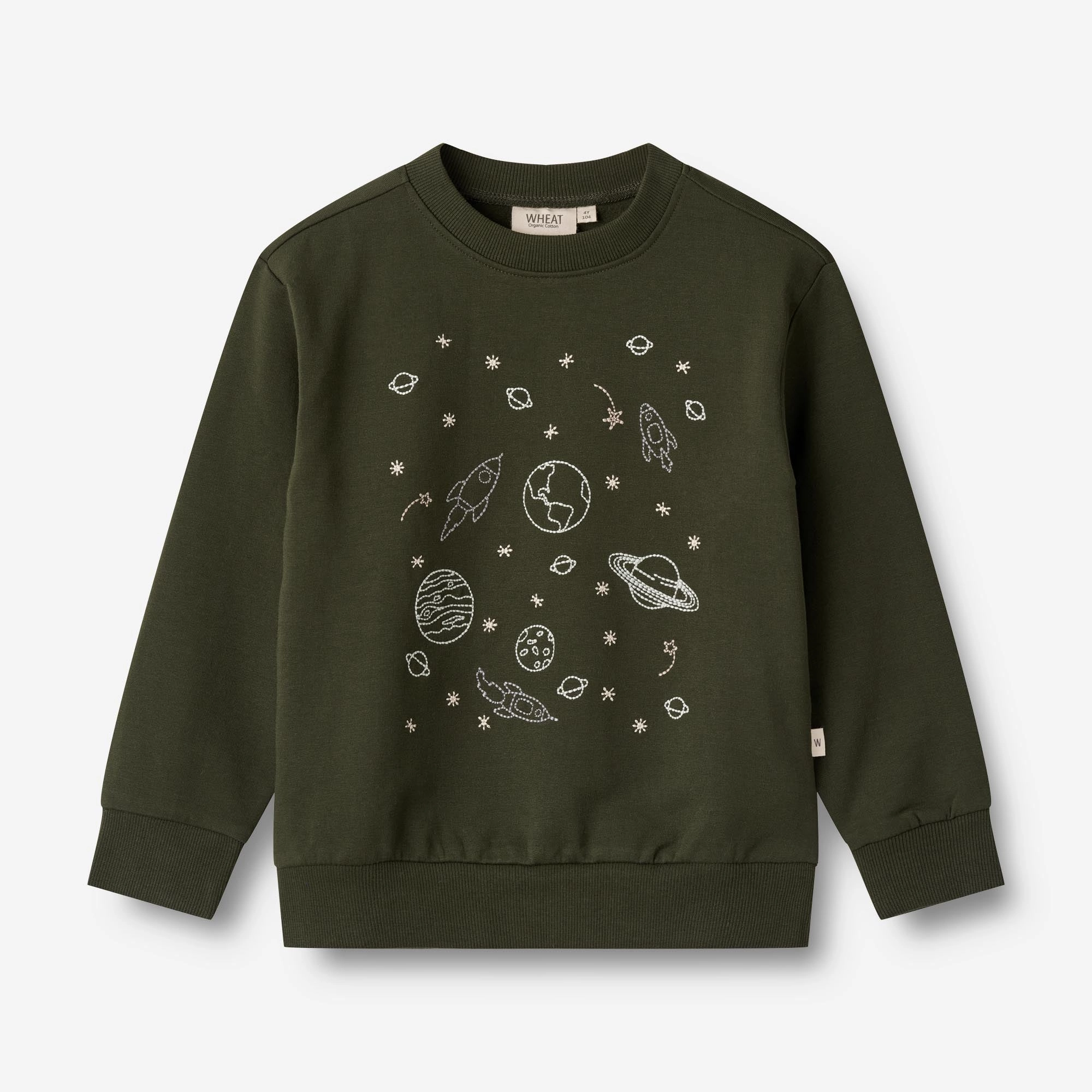 Cold-Weather Gear Sweatshirt Space Embroidery - deep forest