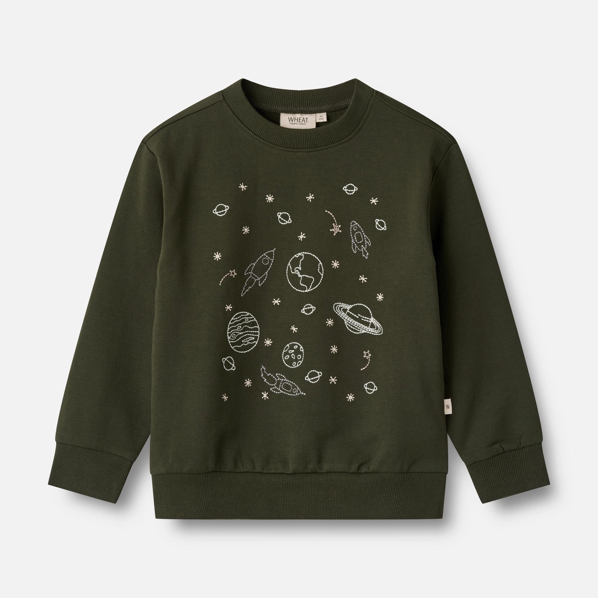 Quality control Outdoor Bold Sweatshirt Space Embroidery - deep forest