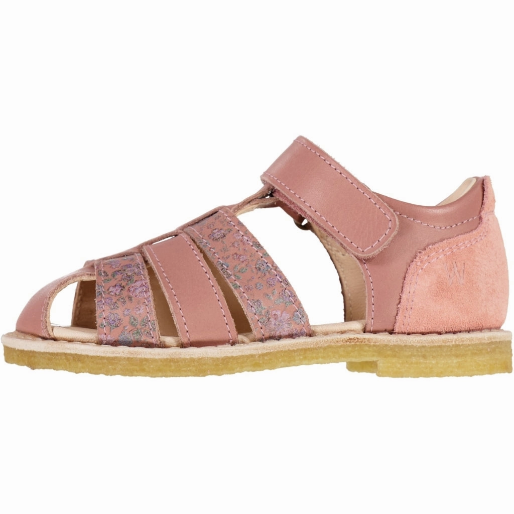 Sunday Best Bailey sandal print stripes - cameo blush