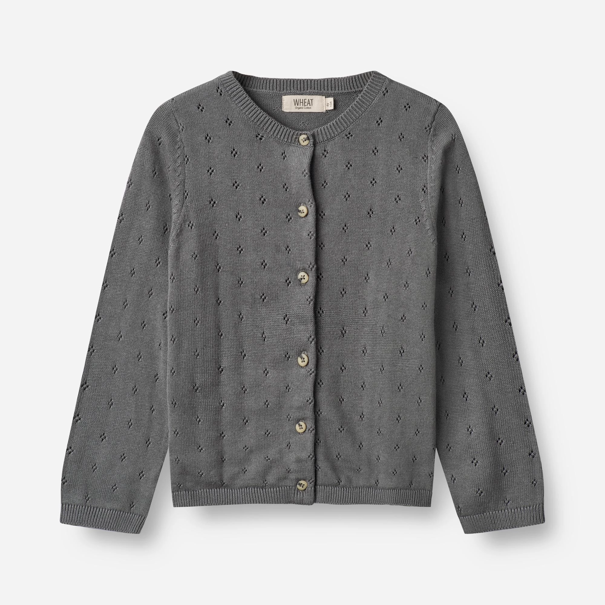 Durable Edge Binding Knit Cardigan Maia - autumn sky