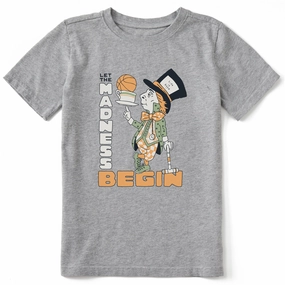Kids Let the Madness Begin Short Sleeve Crusher Tee Wrinkle Resistant Finish Trendy Comfort Fit