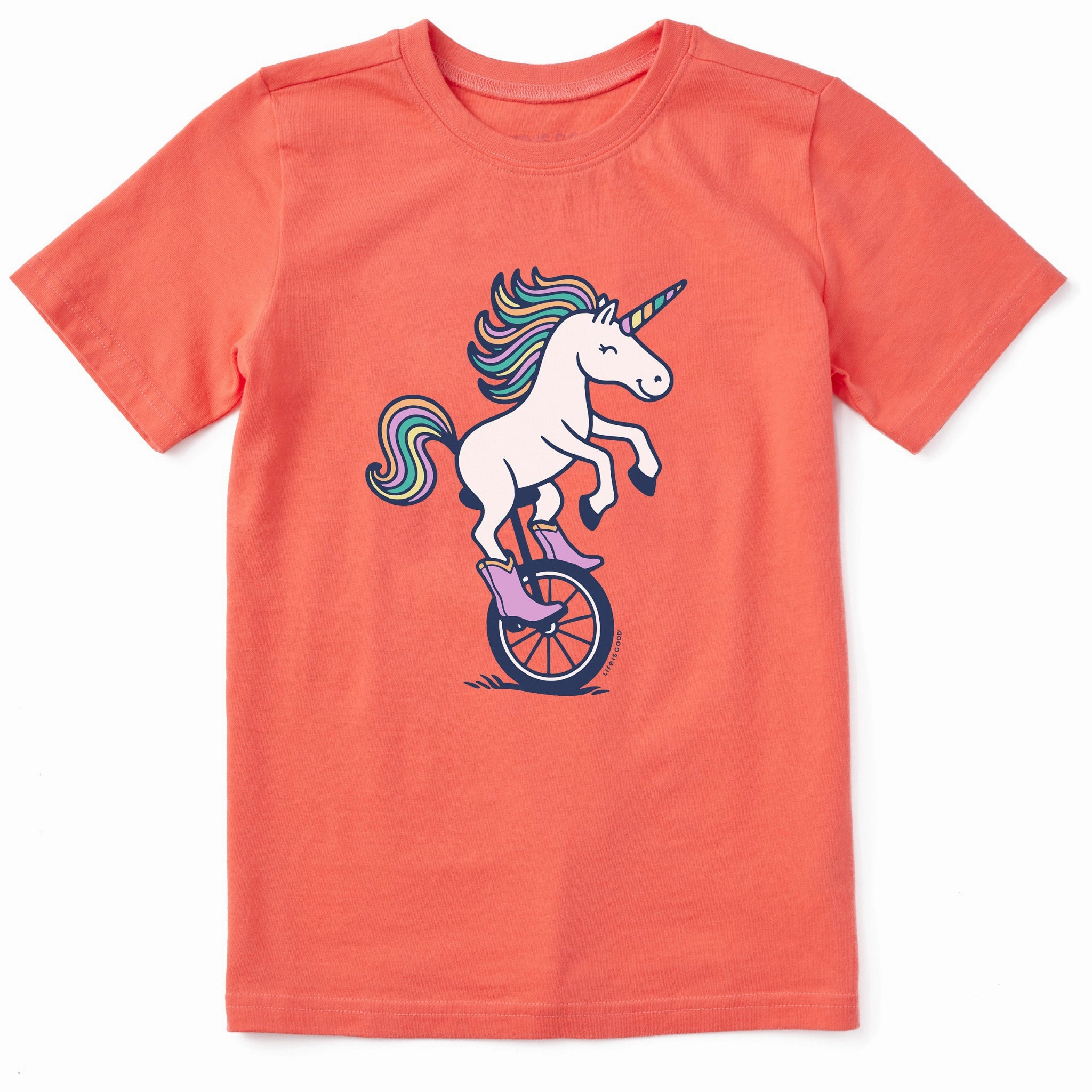 FlexibleKnit Kids Unicycle Unicorn Short Sleeve Crusher Tee