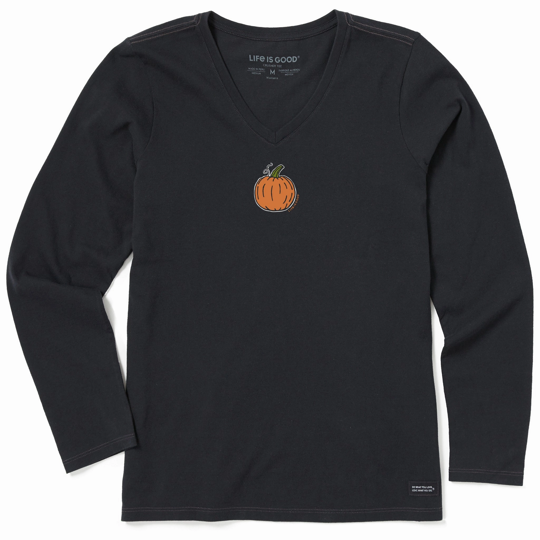 SoftenedTexturedWeave Women's Li'l Pumpkin Long Sleeve Crusher Vee