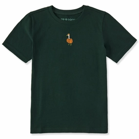 Kids Pumpkin Goose Short Sleeve Crusher Tee Basic Piece