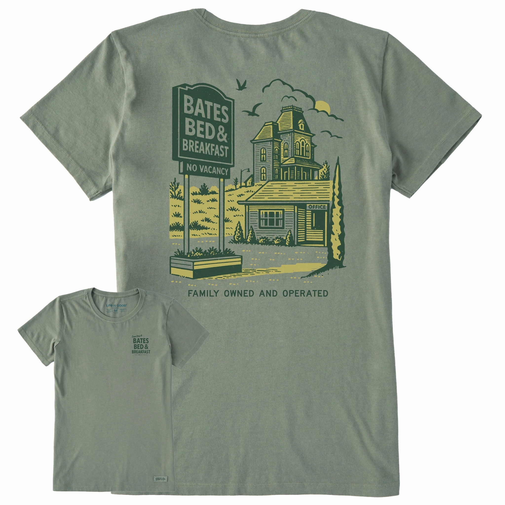 Women's Bates Bed & Breakfast Short Sleeve Crusher Tee SustainableManufacturing