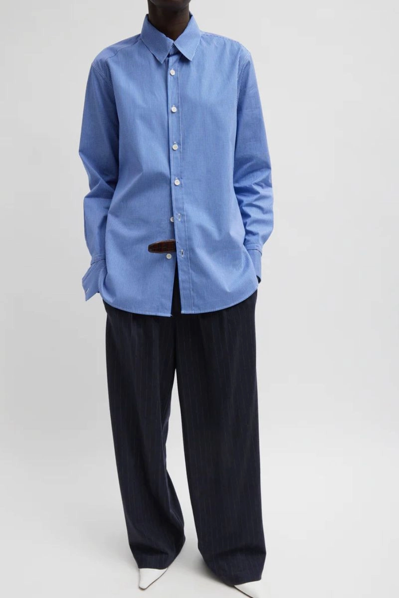 Multipurpose Utility Mini Check Slim Shirt