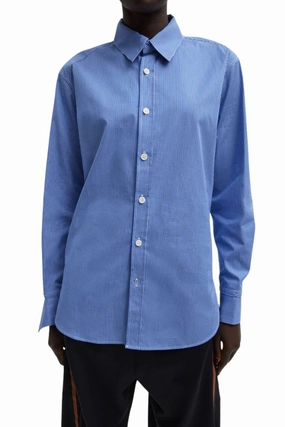 Mini Check Slim Shirt Bold Print