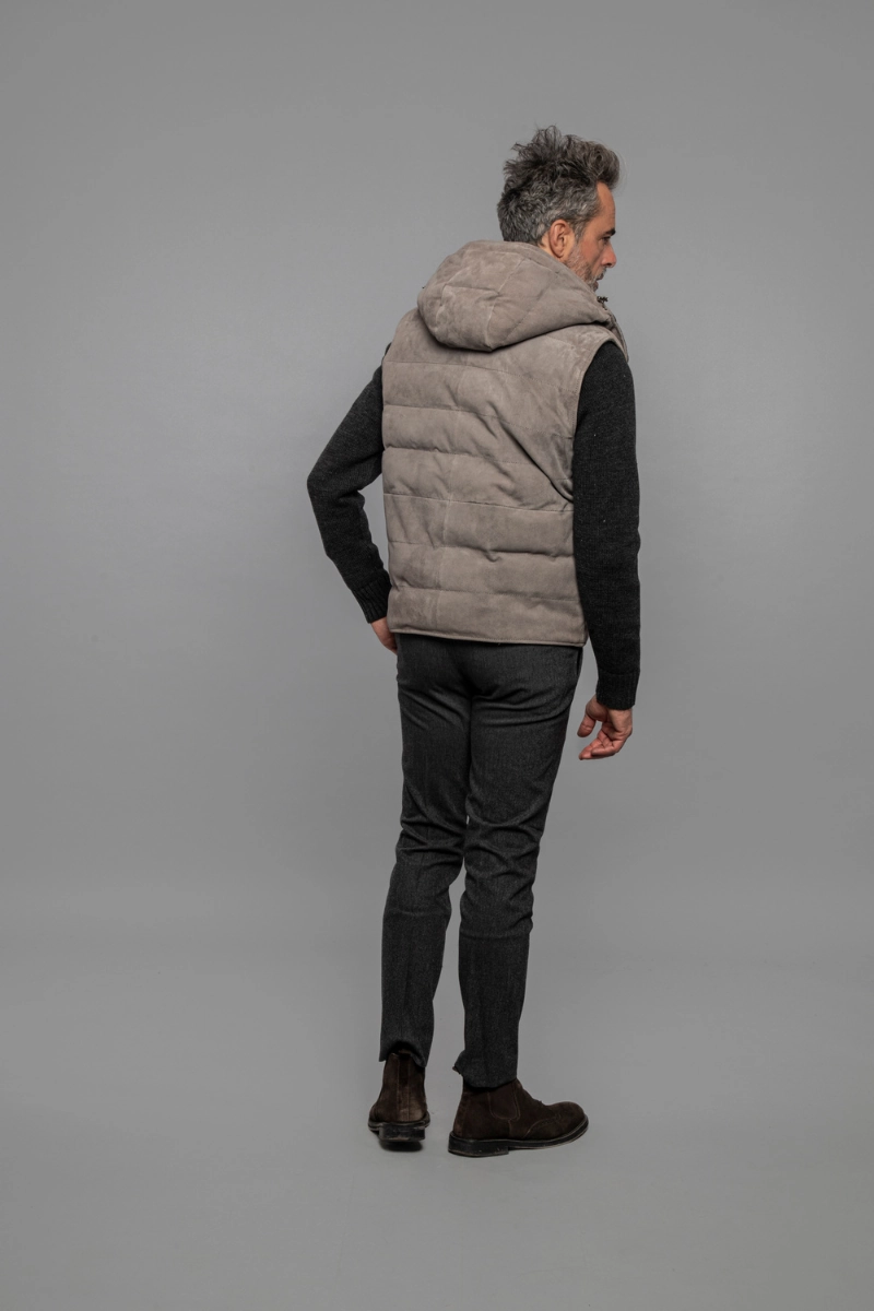 Enjoy Tactile Response Fabric Brad Reversible Leather Vest