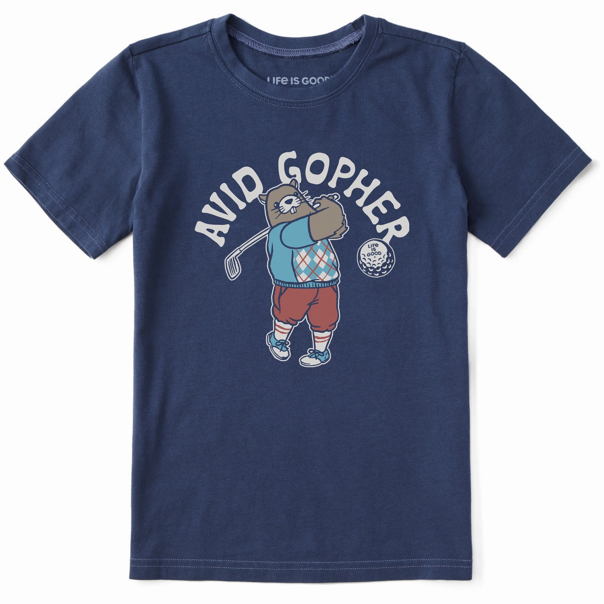DurableStitching Kids Avid Gopher Short Sleeve Crusher Tee