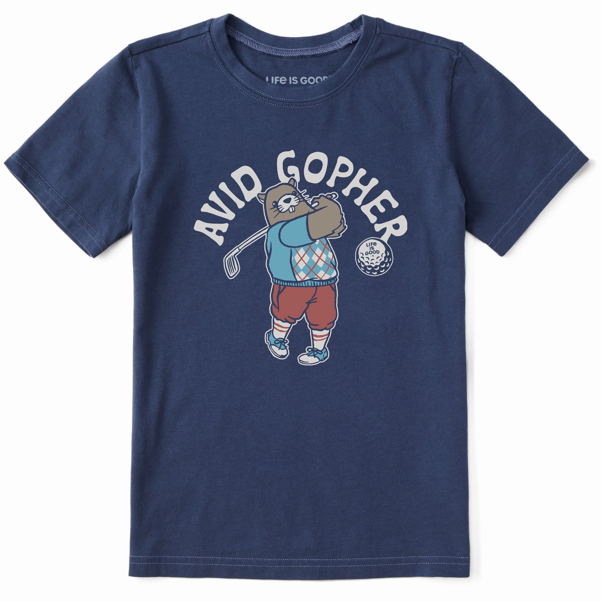 Kids Avid Gopher Short Sleeve Crusher Tee Light and Breezy Street Casual Look