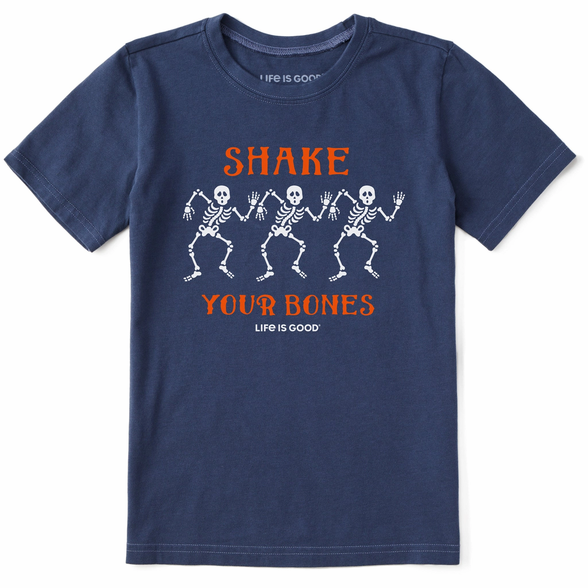 Light Fit Sport Fit Kids Shake your Bones Skeletons Short Sleeve Crusher Tee