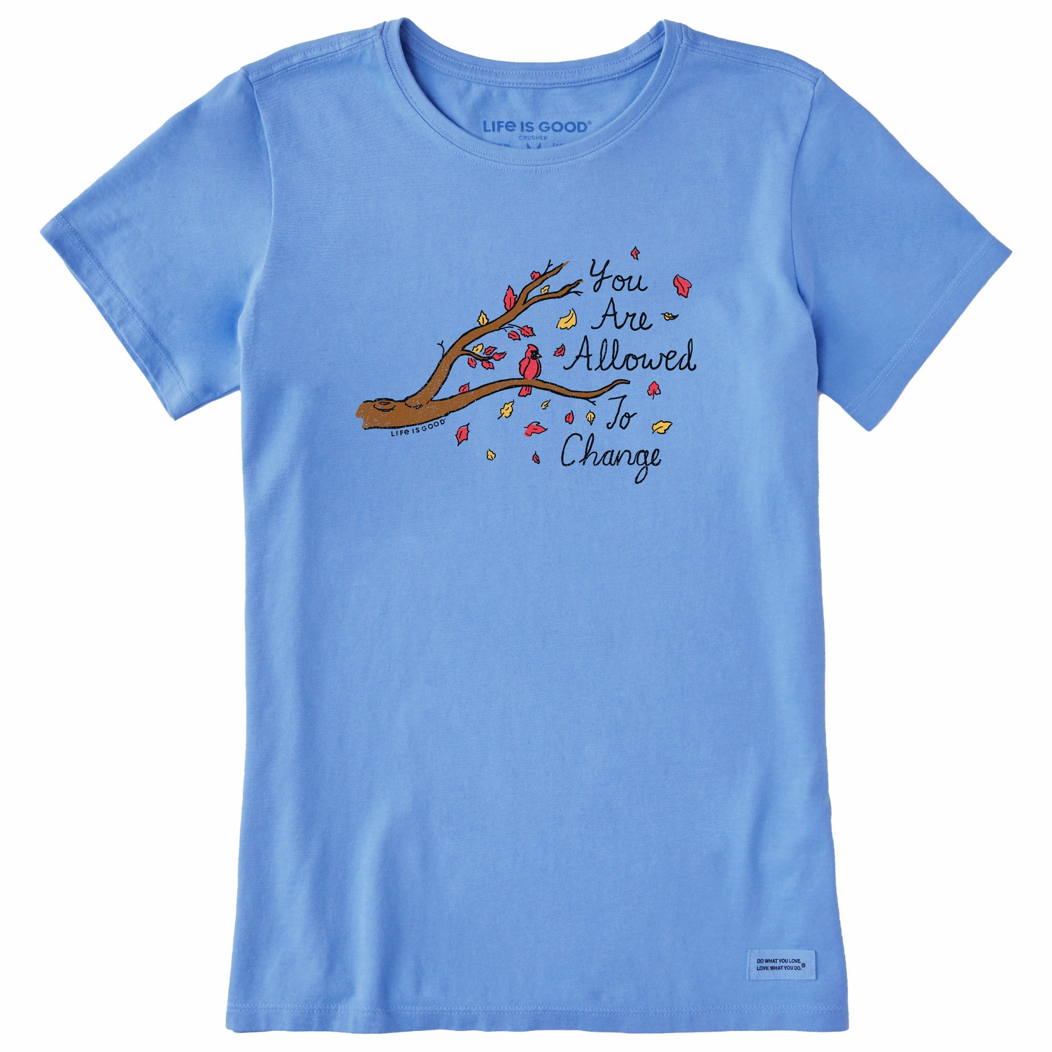 City Casual Women's You Are Allowed to Change Cardinal Short Sleeve Crusher Tee