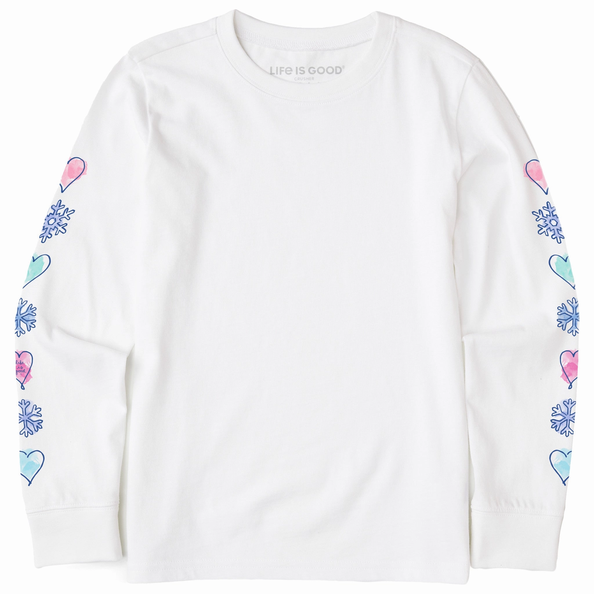 Kids Winter Icons Long Sleeve Crusher Tee Casual Essential