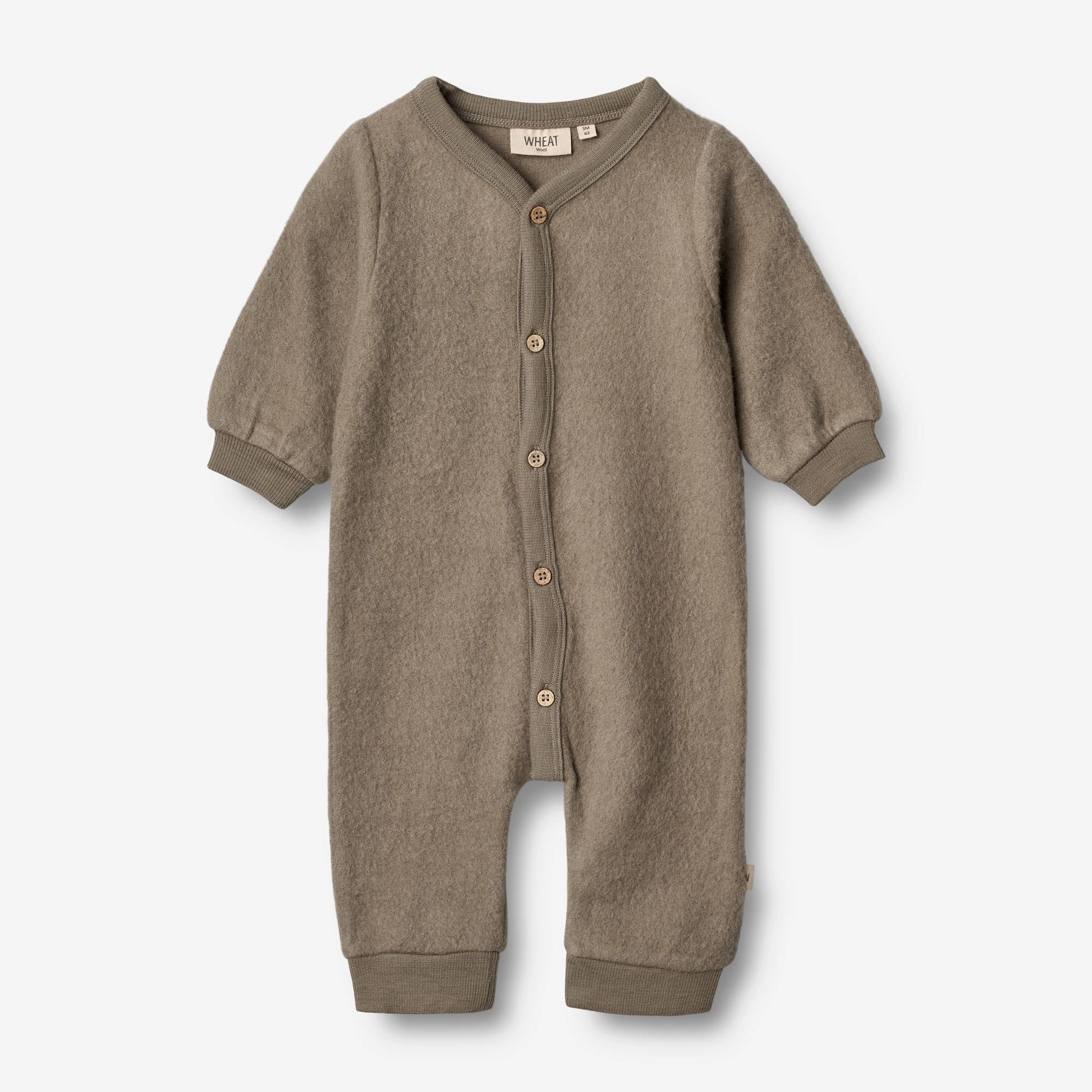 Cool Weather Wool Fleece Jumpsuit | Baby - grey stone