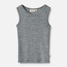 City Warmth FrayResistant Edging Wool Singlet Iggy - melange grey
