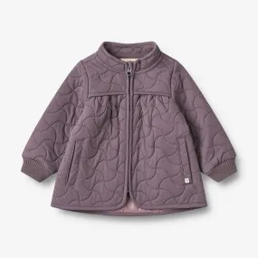 Monochrome Look Hooded Versatile Design Thermo Jacket Thilde | Baby - dry lilac